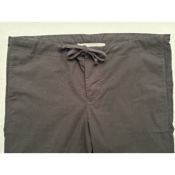 OCEAN+MAIN Black Straight Leg Pants Women Small/Med Drawstring Cotton Casual - Picture 4 of 11